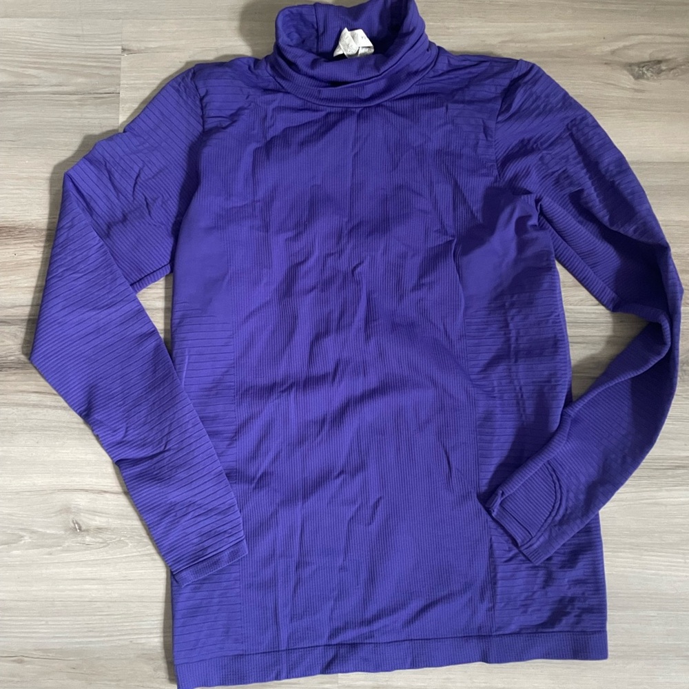 Athleta Deep Purple Ribbed Top